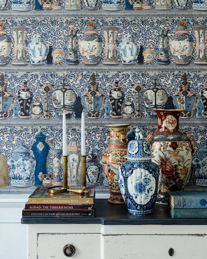 CERAMIC WONDERS Indigo Wallpaper