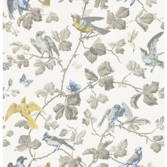 Cole & Son - Winter Birds - Yellow & Grey - 100/2008.CS.0