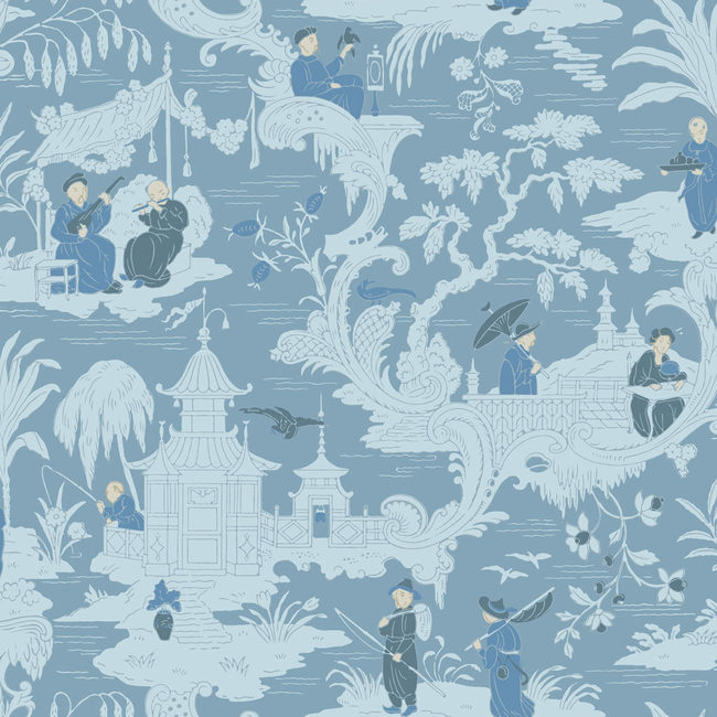 cole & son - chinese toile - blue - 100/8038.cs.0