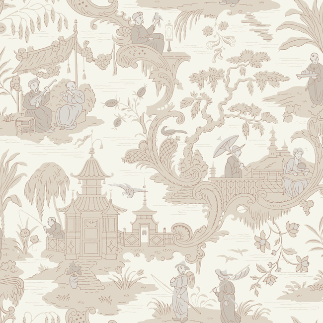 cole & son - chinese toile - neutral - 100/8039.cs.0