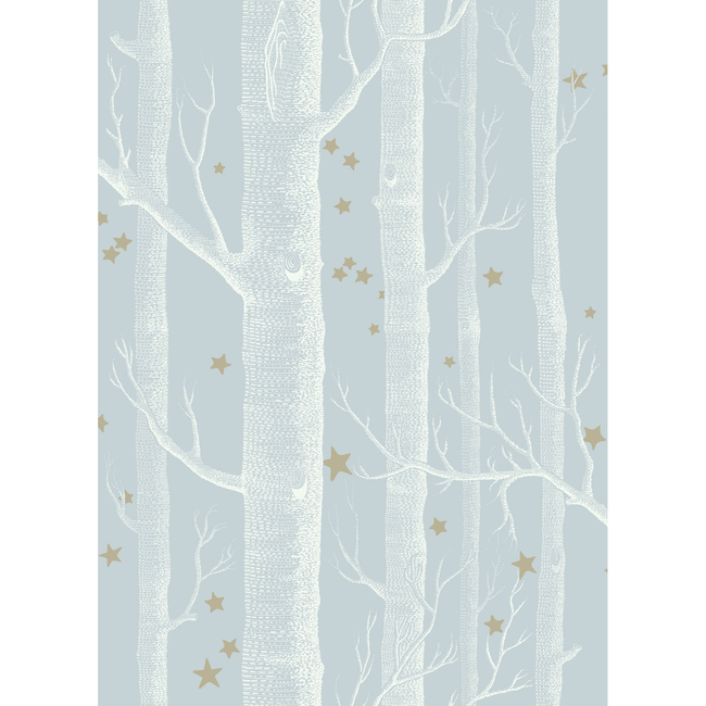 cole & son - woods & stars - powder blue - 103/11051.cs.0