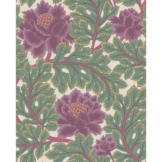 cole & son - aurora - mulberry/sage/parc - 116/1001.cs.0