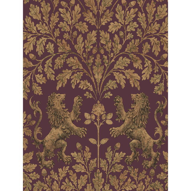 cole & son - boscobel oak - gold/claret - 116/10038.cs.0