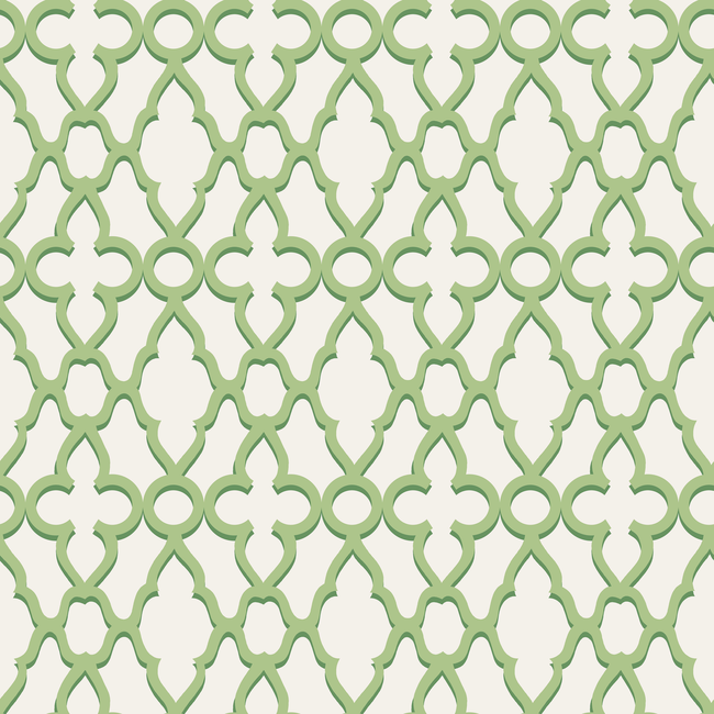 cole & son - treillage - leaf green/chlk - 116/6022.cs.0