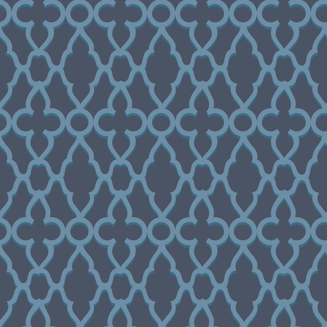 cole & son - treillage - cerulean/midnig - 116/6024.cs.0