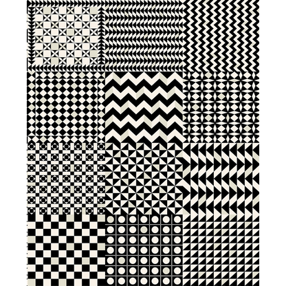 Cole & Son - Geometrico - Black & White - 123/7032.CS.0