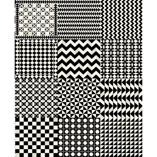 Cole & Son - Geometrico - Black & White - 123/7032.CS.0