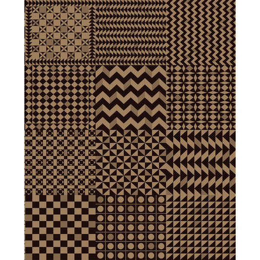 Cole & Son - Geometrico - Black & Gold - 123/7036.CS.0