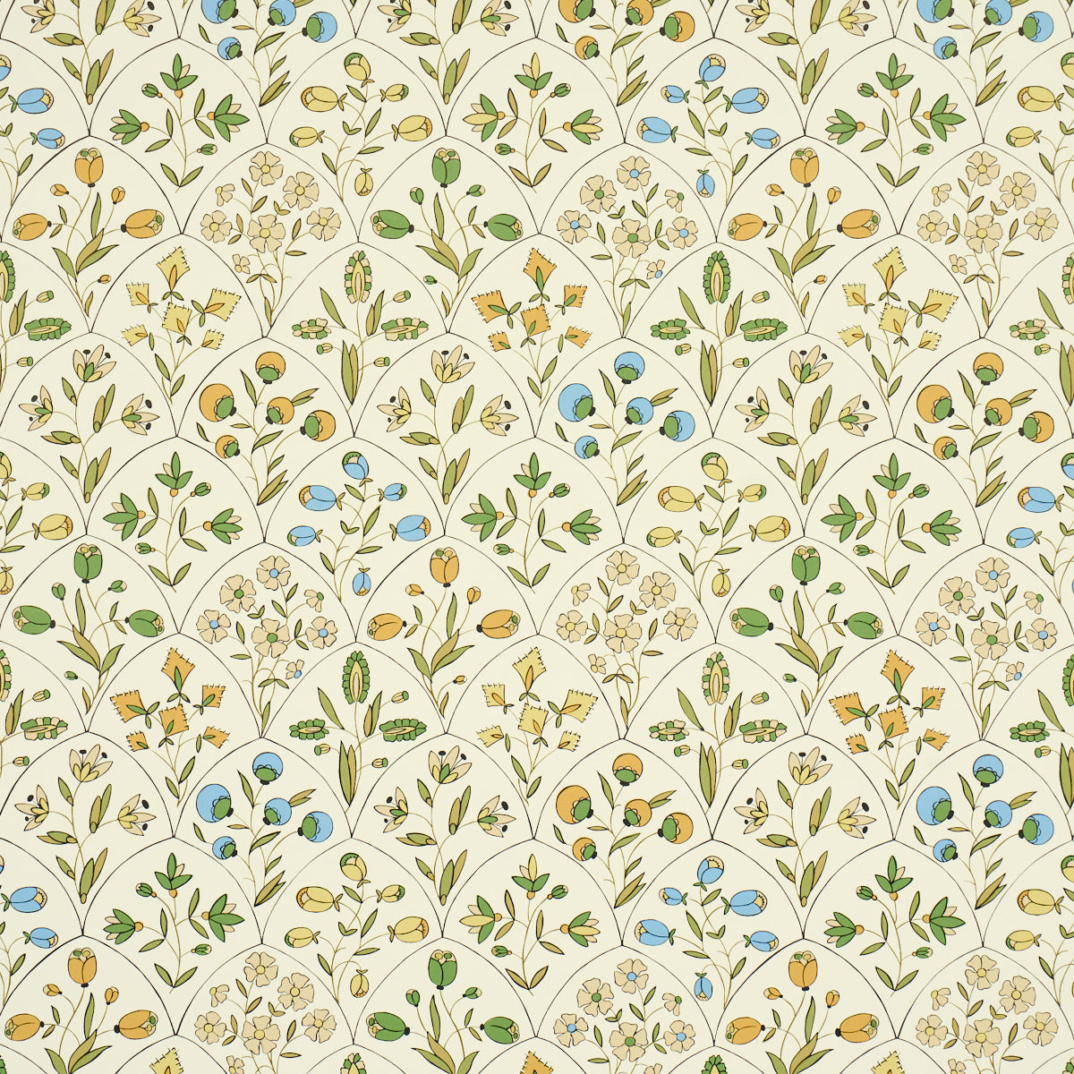 schumacher - frances scallop floral - 5015960