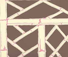 china seas - lyford trellis - 6020w-05 - brown beige taupe pink