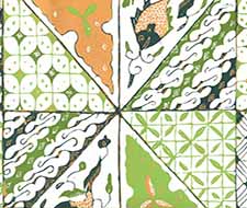 China Seas - Sunnyjim Batik - 7620WP-02AWP - Multi Greens Tan