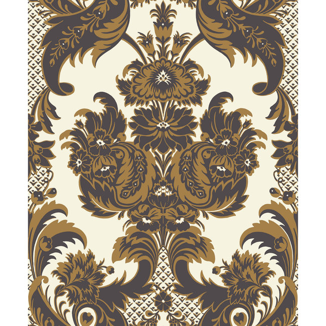 cole & son - wyndham - black & gold - 94/3014.cs.0