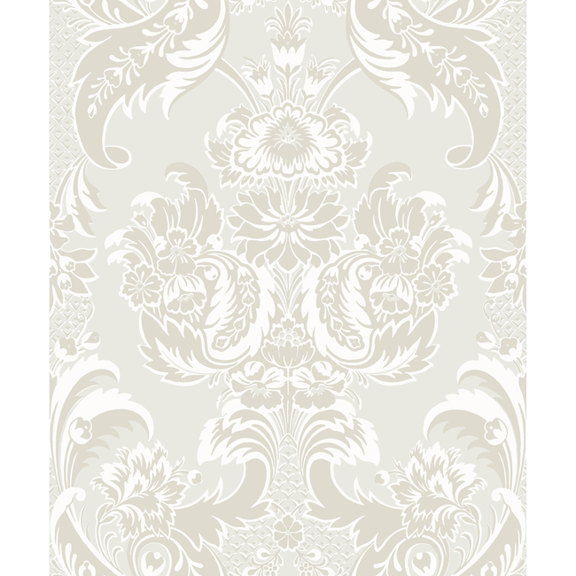 cole & son - wyndham - white and pearl - 94/3015.cs.0