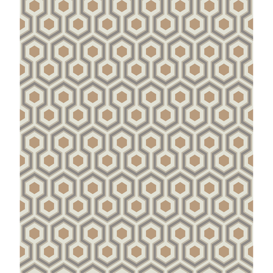 Cole & Son - Hicks Hexagon - Gold/Taupe - 95/3017.CS.0