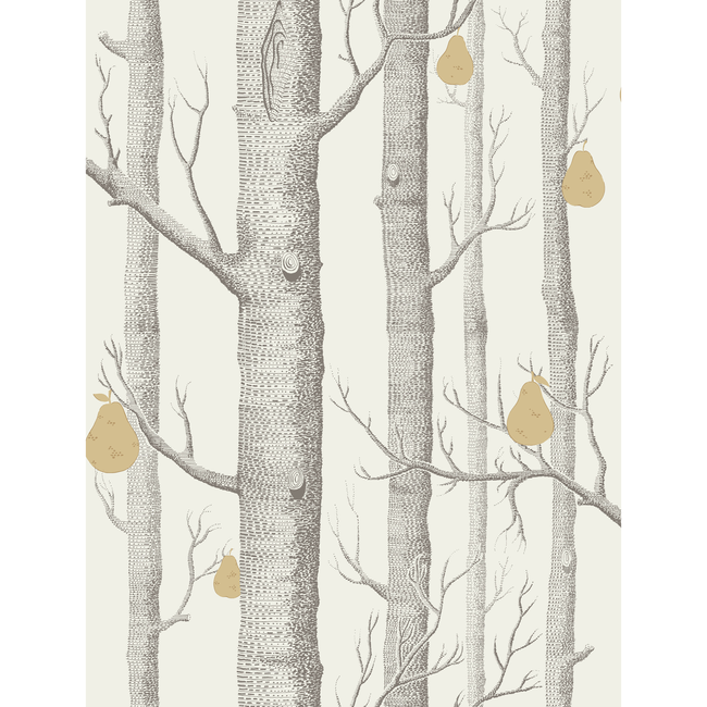 cole & son - woods & pears - charcl/lin/gld - 95/5032.cs.0