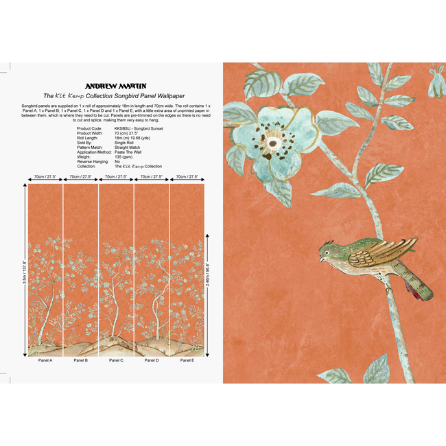 kravet couture - songbird - sunset - amw10082.12.0