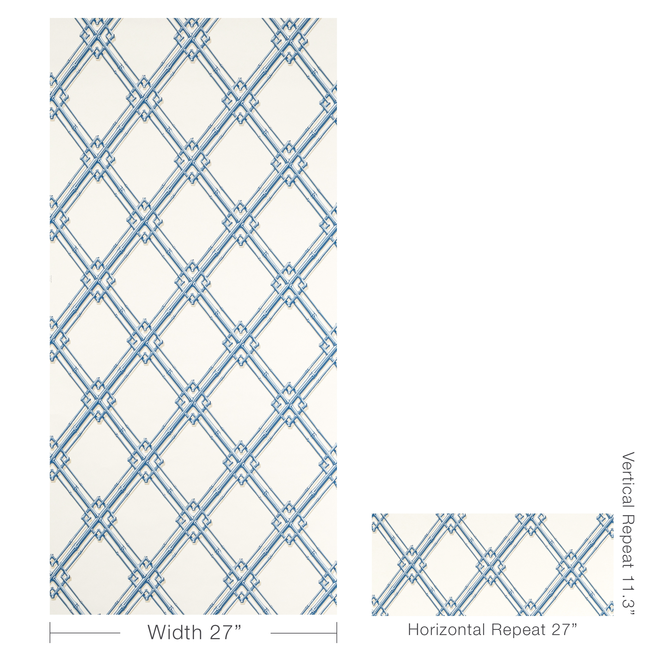 brunschwig & fils - treillage de bambou - blue - br-69411.5.0