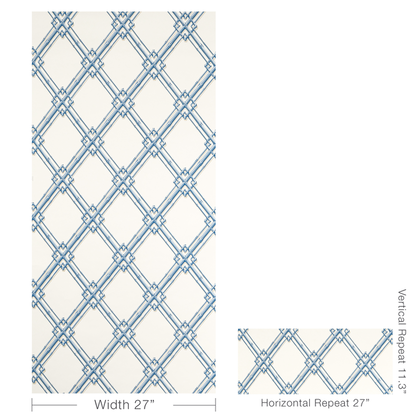 Brunschwig & Fils - Treillage De Bambou - Blue - BR-69411.5.0