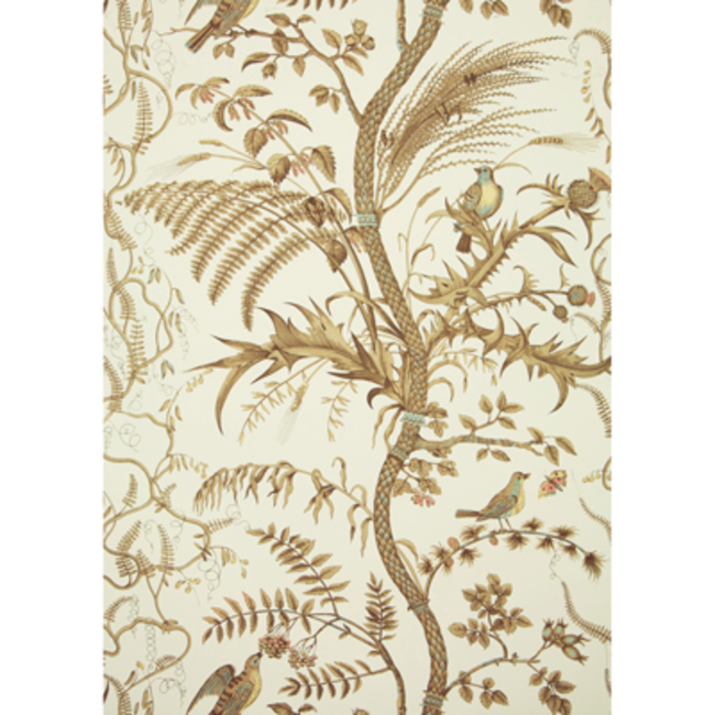 brunschwig & fils - bird and thistle - beige - br-69518.068.0