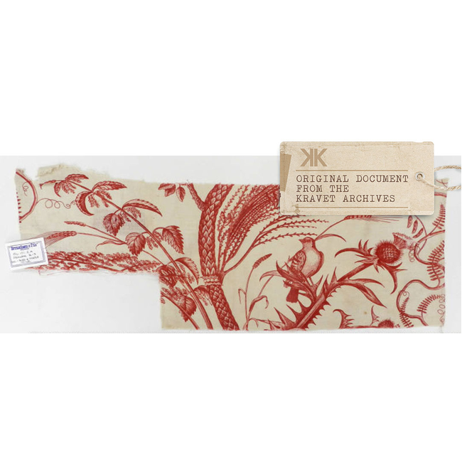 brunschwig & fils - bird and thistle - beige - br-69518.068.0