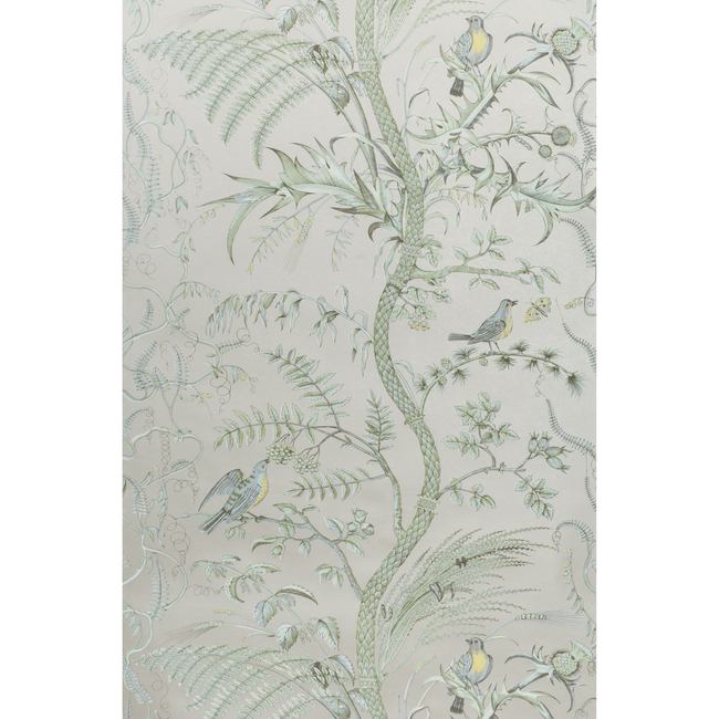 brunschwig & fils - bird and thistle - silver - br-69518.1111.0