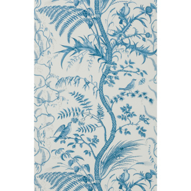 brunschwig & fils - bird and thistle - blue - br-69518.222.0