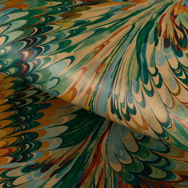 taplow paper - teal/bronze