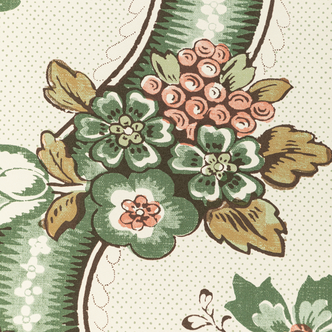 benday paper - green/rose