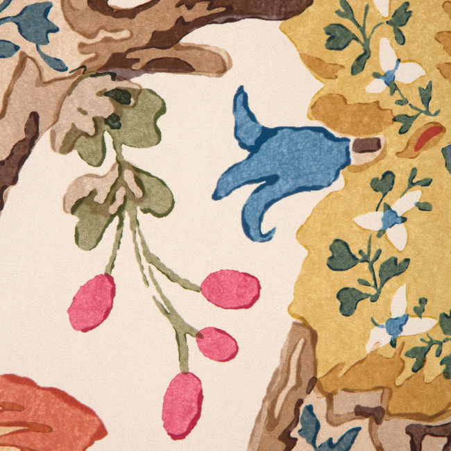 lee jofa - tree of life wallpaper - denim/berry - p2023114.519.0