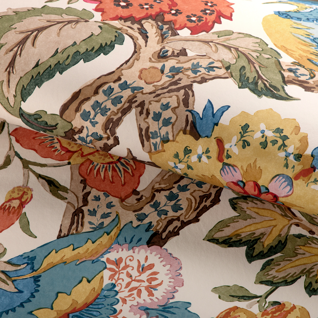 lee jofa - tree of life wallpaper - denim/berry - p2023114.519.0