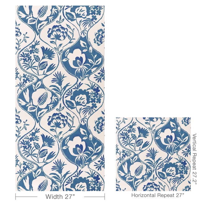 calathea paper - blue