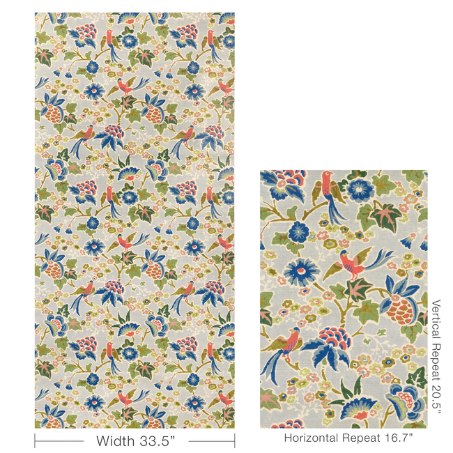 posy paper - blue/multi