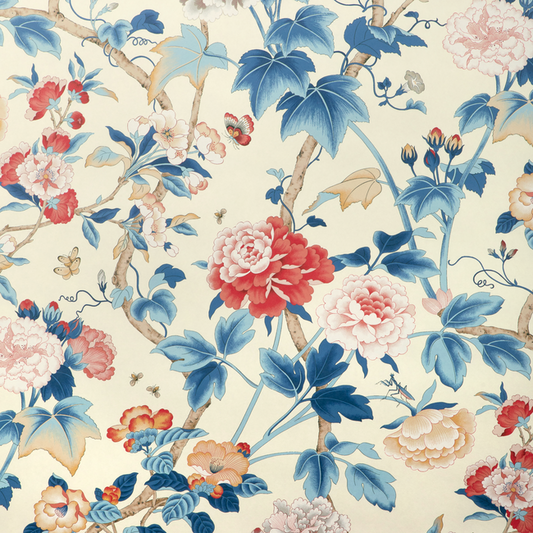 Lee Jofa - Gardenia Paper - Blue/Red - P2023128.195.0