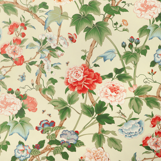 Lee Jofa - Gardenia Paper - Red/Green - P2023128.319.0