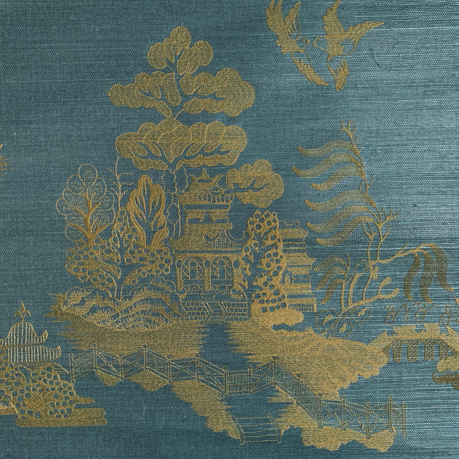 brunschwig & fils - la pagode - teal - p8020108.35.0