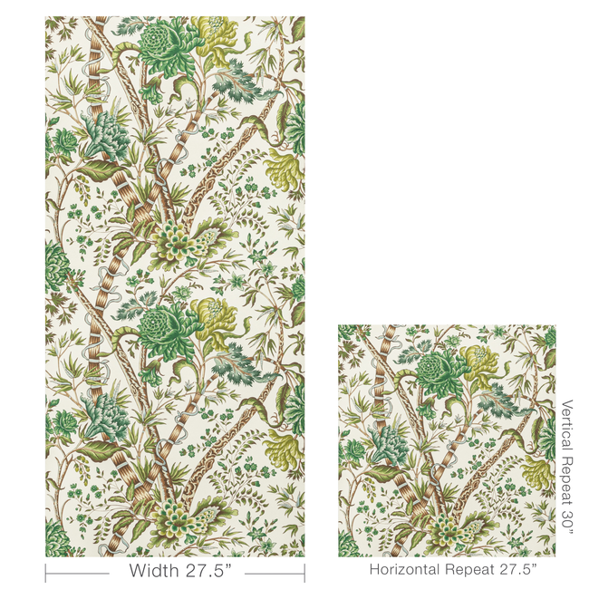 brunschwig & fils - luberon - green/leaf - p8022100.333.0