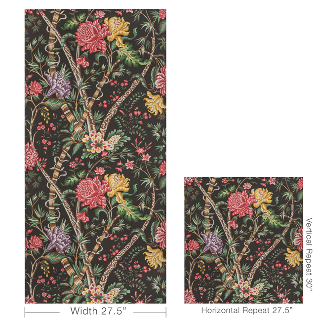 brunschwig & fils - luberon - noir/multi - p8022100.819.0