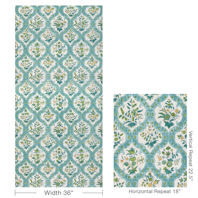 brunschwig & fils - ventoux - aqua/leaf - p8023102.313.0