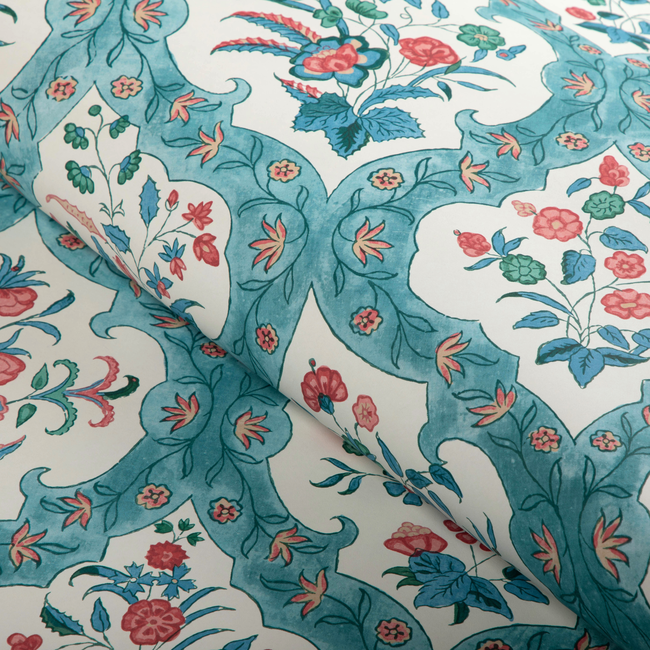 brunschwig & fils - ventoux - teal/rose - p8023102.353.0