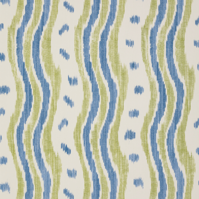 ikat stripe wp - blue/lime