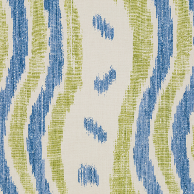 ikat stripe wp - blue/lime