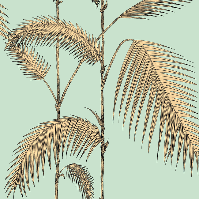 cole & son - palm leaves - mint/yellow - 112/2006.cs.0