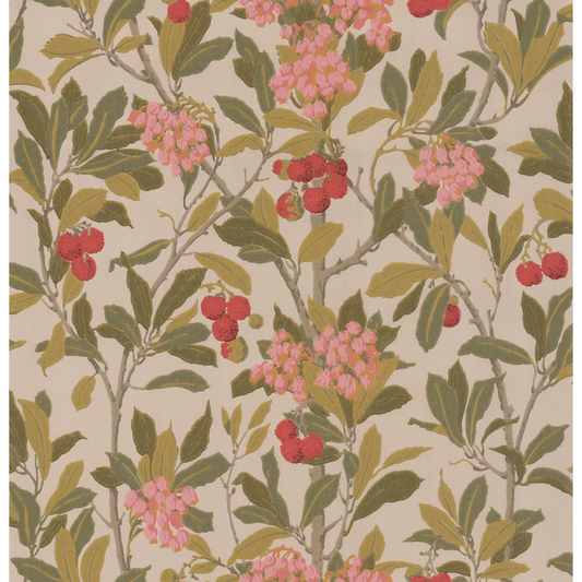 Cole & Son - Strawberry Tree - Pink & Linen - 100/10047.CS.0