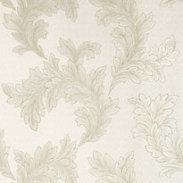 t1055 | eland acanthus, pearl on white - thibaut wallpaper