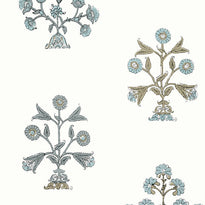 t10668 | indian flower, ceylon thibaut wallpaper