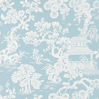 t13303 | japanese garden, pavilion thibaut wallpaper