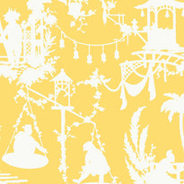 t16024 | south sea, yellow - thibaut wallpaper