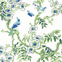 T20842 | Yukio, Eden Blue and Green - Thibaut Wallpaper