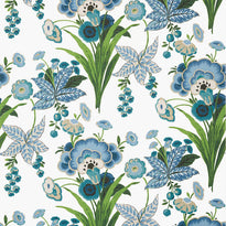 T20851 | Pasadena, Eden Blue and Green - Thibaut Wallpaper