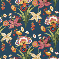 T20854 | Pasadena, Eden Navy - Thibaut Wallpaper